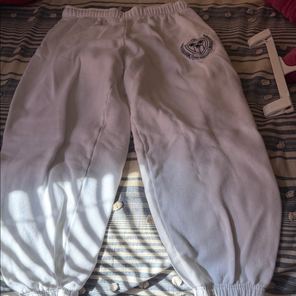 PINK Victoria's Secret White Joggers